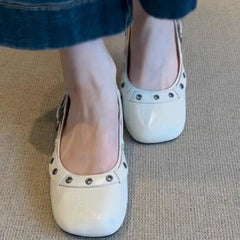 Aiertu - Luxury metal design 2025 spring PU leather water-resistant bottom shoes casual comfortable flat bottom non-slip low top shoes Aiertu