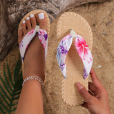 Aiertu Women's Flower Pattern Flip Flops, Casual Clip Toe Summer Shoes, Lightweight Beach Shoes Aiertu