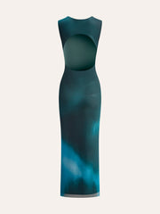 Aiertu Backless Floral Print Sleeveless Dress shopify