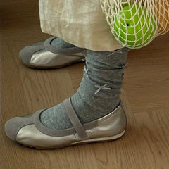 Aiertu - Ballet Flats Women Shoes 40 Mary Jane Shoes Round Toe Women's Shoe Bow Silk Satin Flats Women Shoes Plus Size 35-40 Valentine Aiertu