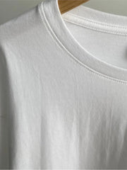 Aiertu - Color Letter Print White T-shirt Women 2025 Spring Round Neck Long Sleeve Cotton Tee Shirts Casual Loose Fashion T Shirt Tops Aiertu