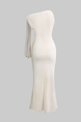 Aiertu Asymmetrical Twist Knot Mermaid Maxi Dress Aiertu