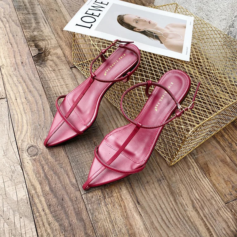 Aiertu - Summer New Minimalist Design Fashion All-match Flat Sandals European and American Model Style Women's Shoes Aiertu
