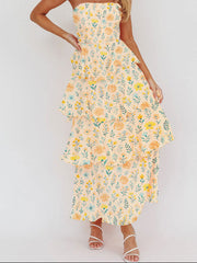 Aiertu Strapless floral maxi dress shopify