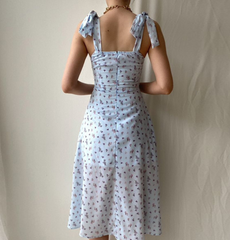 Aiertu - Light Blue Sexy Strappy Dress Aiertu