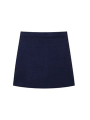 Aiertu Women Fashion Navy Blue Knitted Straight Mini Skirt Vintage High Elastic Waist Female Chic Lady Skirts Aiertu