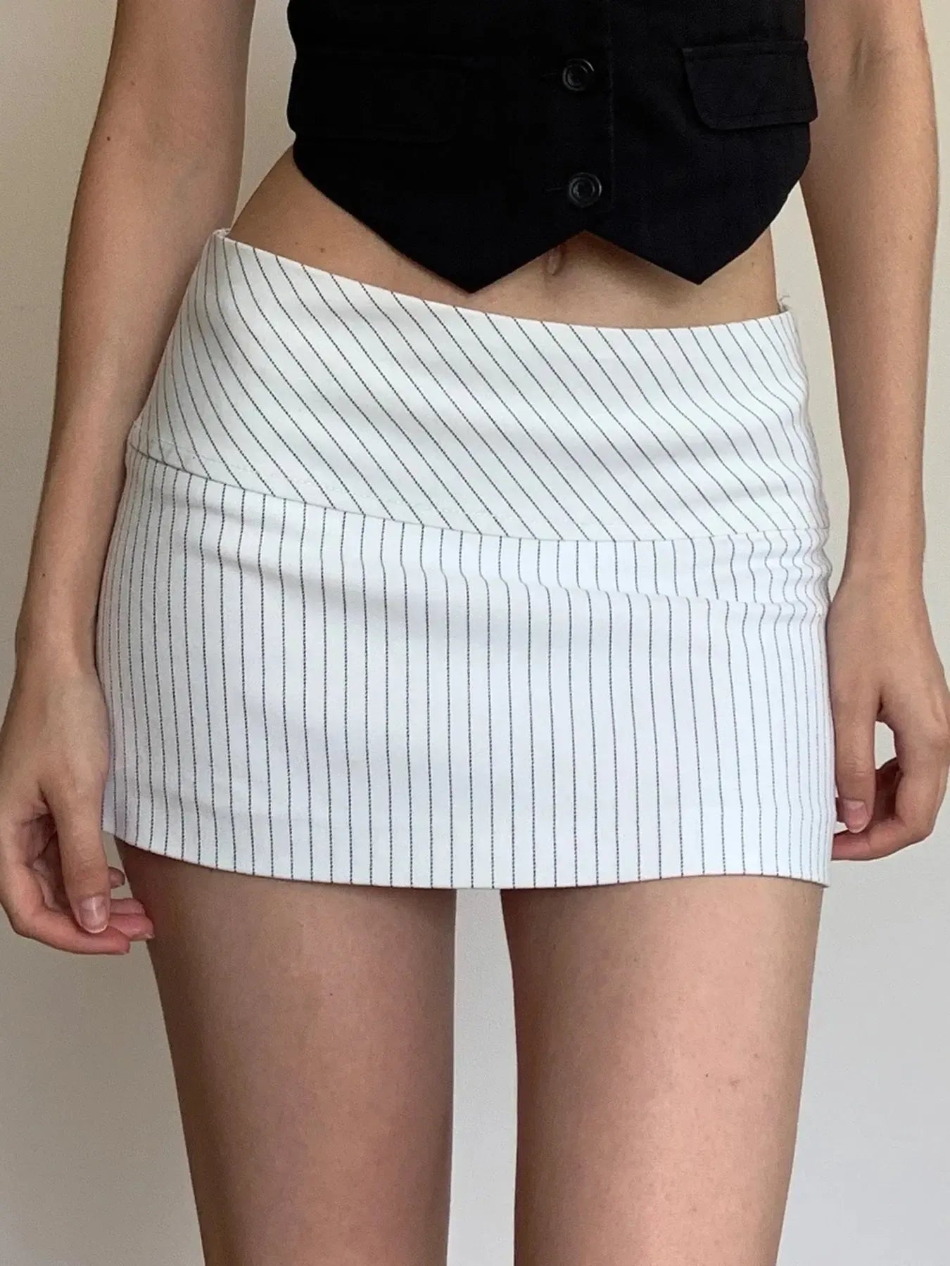 Aiertu Striped Office Mini Skirt Aiertu