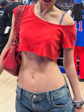 Aiertu - Summer Basic Loose Cropped Top Women Solid Short Sleeve Asymmetric Tee Shirts Streetwear y2k Basic T-shirts Vintage 90s Aiertu