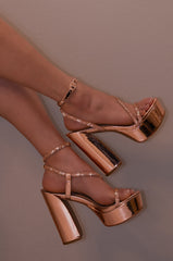 Aiertu Empire - Embellished Strap High Heels Aiertu