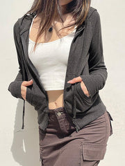 Aiertu -Zippered Pocket Jacket aiertu