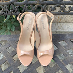 16cm Extreme High Heels Sandals Sexy Pumps Metal Heel Peep Toe Slip On Fetish Cosplay Drag Queen Cross Dresser Unisex Shoes 29cm Aiertu