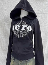 Aiertu - Autumn New Y2k Street Letter Embroidered Zipper Hoodie Punk Retro Casual Harajuku Daily Slim Clothes Sports Couple Jacket Aiertu