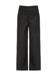 Aiertu - 90s Retro Button-up Striped Pants Women Low Rise Loose Wid-leg Casual Pants for Summer Streetwear y2k Aesthetic Trousers Aiertu