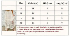 Aiertu - New Irregular Lace Long Skirt Elastic Waist Loose Women Skirt Ruffle Bohemian Vacation Summer Skirts Cowbaoy Female Cloth Aiertu