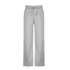 Aiertu - Casual Solid Basic Knitted Women Pants Sweatpants Straight Leg Streetwear Autumn Winter Full Length Trousers Bottoms Aiertu