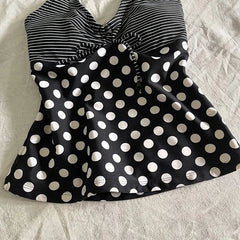 Aiertu - Aesthetic Crop Top 2000s Women T shirt Kawaii Harajuku Slim Caims Sling Punk Streetwear Polka Dot Vintage Graphic Tank Tops Y2k Aiertu