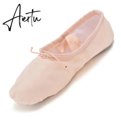 1pair Children Girls Practise Ballerina Shoes Canvas Soft Sole Ballerina Ballet Dance Slippers Ballet Shoes Woman Dance Shoes Aiertu
