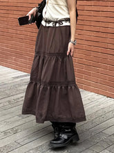 Aiertu - Harajuku Retro Loose Long Skirt Fairycore Vintage Elastic High Waist Skirts for Women Casual y2k Outfits Summer Holiday Aiertu