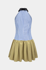 Aiertu Patchwork Sleeveless Mini Dress Aiertu