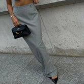 Aiertu - party look snspos Simple Retro Office Lady Straight Split Skirt All-match Solid Color High-waist Temperament Wrapped Hip Zip Suit Style Skirt Aiertu