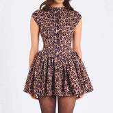 Aiertu - Women's High-end Party Sexy Leopard Print Backless Dress Women's Sweet and Spicy A-line Dresses 2025 Aiertu
