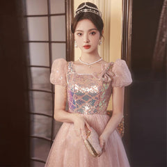 Aiertu 2025 Banquet evening dress new sequined bar mitzvah fairy high-end long dress music life test temperament dress Aiertu