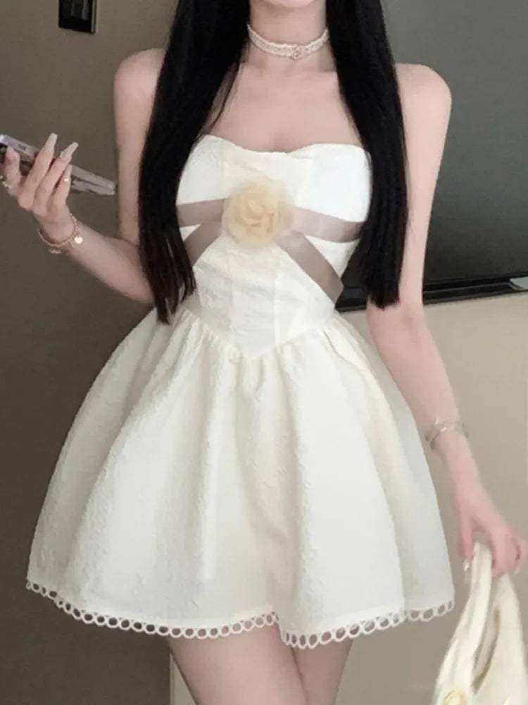 Aiertu - Sexy Women Vintage Casual A-Line Mini Dress Off Shoulder Slim Elegant Party Birthday Vestidos Spring Summer Female Clothes New Aiertu