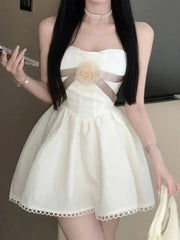 Aiertu - Sexy Women Vintage Casual A-Line Mini Dress Off Shoulder Slim Elegant Party Birthday Vestidos Spring Summer Female Clothes New Aiertu