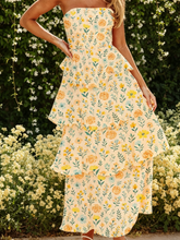 Aiertu Strapless floral maxi dress shopify