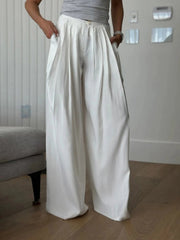 Aiertu - Sexy See Through Holiday Pants Summer Streetwear y2k Low Rise Loose Pleated Trousers Korean Fashion Ladies Casual Capris Aiertu