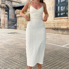 Aiertu - Mid Length Slit Dress Aiertu