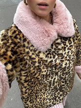 Aiertu - casual winter outfits Faux Fur Lapel Patchwork Female Jacket Leopard Loose Print Women Coat Lapel 2024 Vintage Winter Single Breasted Lady Outwear Aiertu