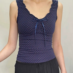 Aiertu -Norma Polka Dot V-Neck Top aiertu