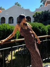 Aiertu - Dots Long Dresses Women 2025 New Sexy V Neck Ruffle Sleeveless Maxi Dress Summer Elegant Vintage Fashion Backless Vestidos Aiertu