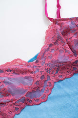 Aiertu - Floral Print Patchwork Sleeveless Midi Dress Aiertu