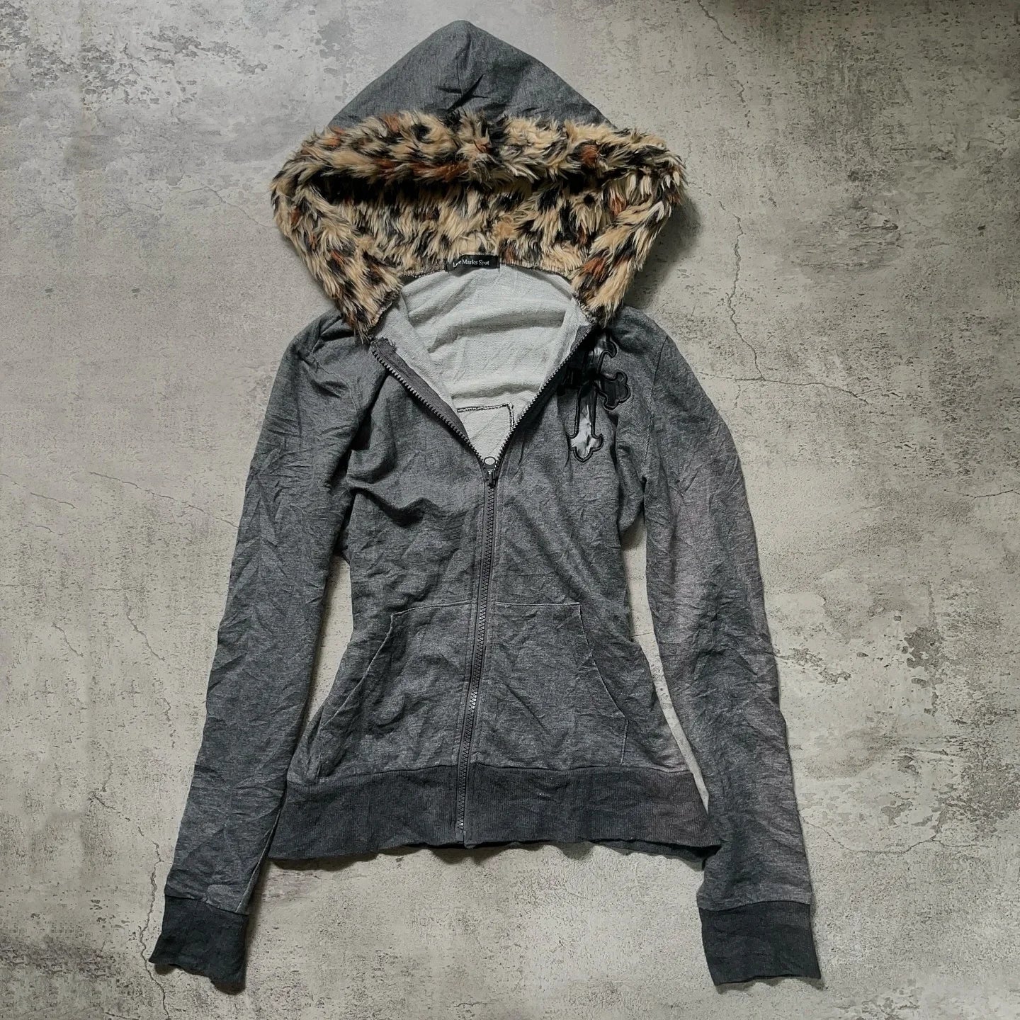 Aiertu - Y2k Hip-hop Street Sportswear American Slim Cross Patch Fashionable Women's Hooded Cardigan Retro Hooded Sweater Aiertu
