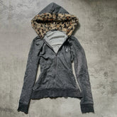 Aiertu - Y2k Hip-hop Street Sportswear American Slim Cross Patch Fashionable Women's Hooded Cardigan Retro Hooded Sweater Aiertu