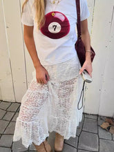 Aiertu - Lace Jacquard Long Skirt Women Summer Elegant Elastic Waist Sheer White Maxi Skirts Streetwear Fashion Casual Sexy A-line Skirt Aiertu