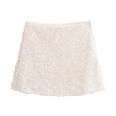 Aiertu - High Street Women Elegant Office A-line Mini Sequin Skirt Aiertu