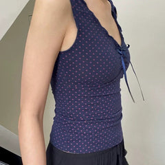 Aiertu -Norma Polka Dot V-Neck Top aiertu