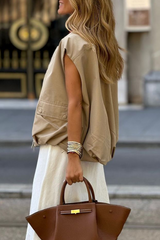 Aiertu - Casual Street Zipper O Neck Waistcoats Aiertu