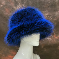 Aiertu - New Autumn and Winter Plush Imitation Fox Fur Basin Hat Ski Hat Fisherman Hat Warm Fur Furry Imitation Fur Women's Hat Aiertu