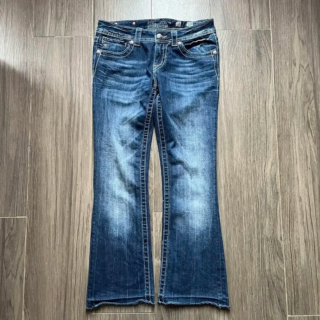 Aiertu - Y2K American Harajuku Heavy Industries Washed Blue Embroidered Pattern Women'sJeans Autumn Street Trend Slim Casual Flared Pants Aiertu