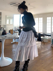 Aiertu - Y2k Aesthetic White Simple Pleated Skirts Women Vintage Summer Long Skirt Harajuku Streetwear Gothic Faldas Largas Mujer 2025 Aiertu