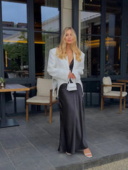 Aiertu - Fashion White Irregular Suit Jacket For Women Elegant Lapel Long Sleeve Short Blazer Coat 2026 Chic Lady Street Outerwear Aiertu