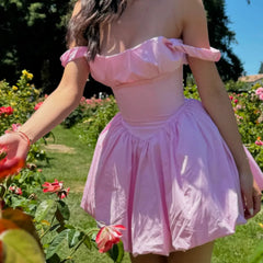 Aiertu Summer One-piece Dress New Arrivals A Line Short White Dress Mini Sleeveless Party Dresses Women Clothing Aiertu