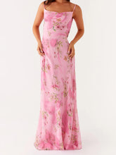 Aiertu - Women s Floral Print Spaghetti Strap Maxi Dress with Sleeveless Open Back Design for Summer Beach Parties and Events Aiertu