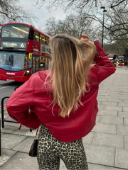 Aiertu - Autumn Winter Red Leather Zipper Short Jacket Women's Casual Long Sleeves Loose Coats 2026 New Ladies High Street Outerwear Aiertu