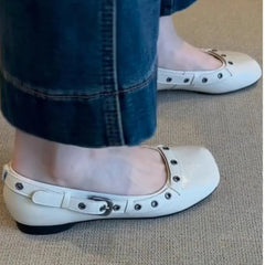 Aiertu - Luxury metal design 2025 spring PU leather water-resistant bottom shoes casual comfortable flat bottom non-slip low top shoes Aiertu