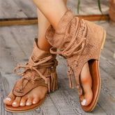 Aiertu - Summer Fashion Sexy Flat Casual Comfort Sandals Women's Round Toe Breathable Solid Color Slippers Daily Sandalias De Mujer Aiertu
